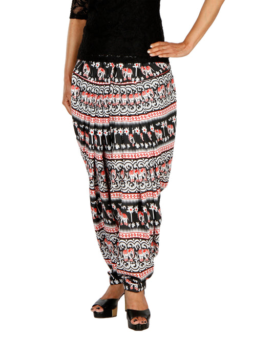 DeeVineeTi Women's Blended Crepe Multicolor Printed FreeSize Patiala Salwar DVSR0012 Front