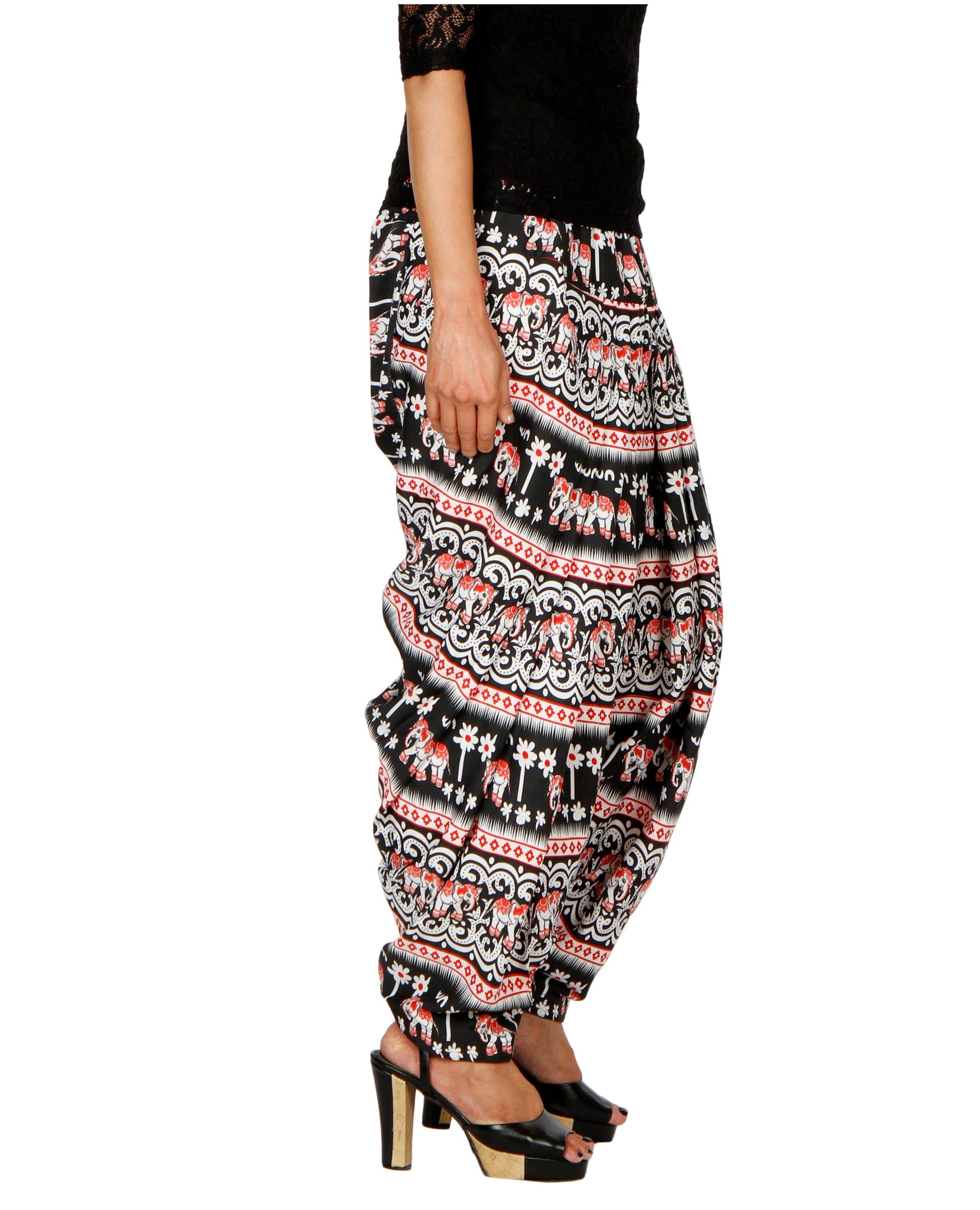 DeeVineeTi Women's Blended Crepe Multicolor Printed FreeSize Patiala Salwar DVSR0012 Right
