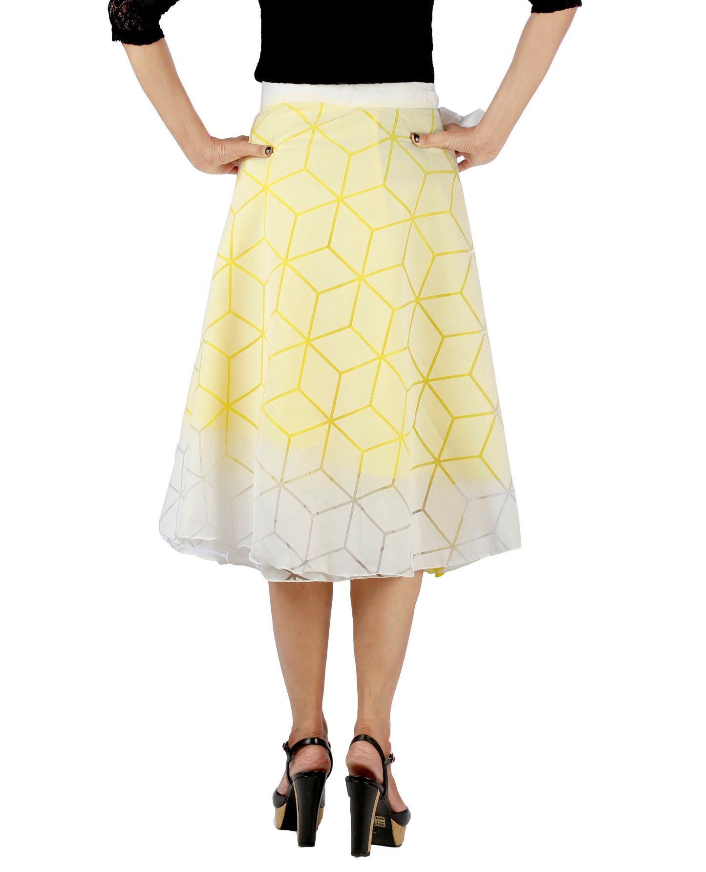 White Ruffle Wrap Skirt Free Size WA000193