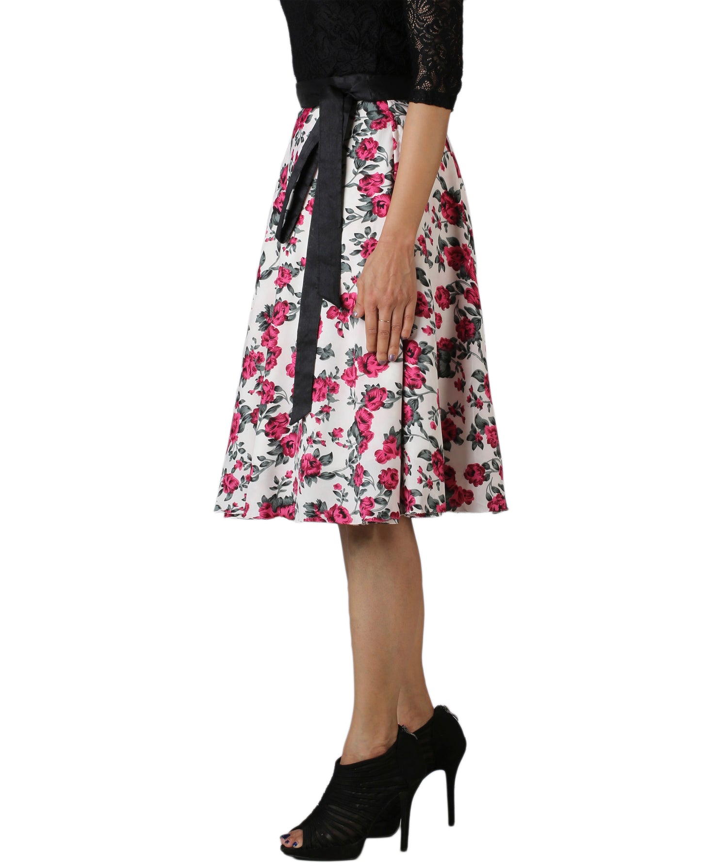 Floral Midi Wrap Around Skirt WA000176