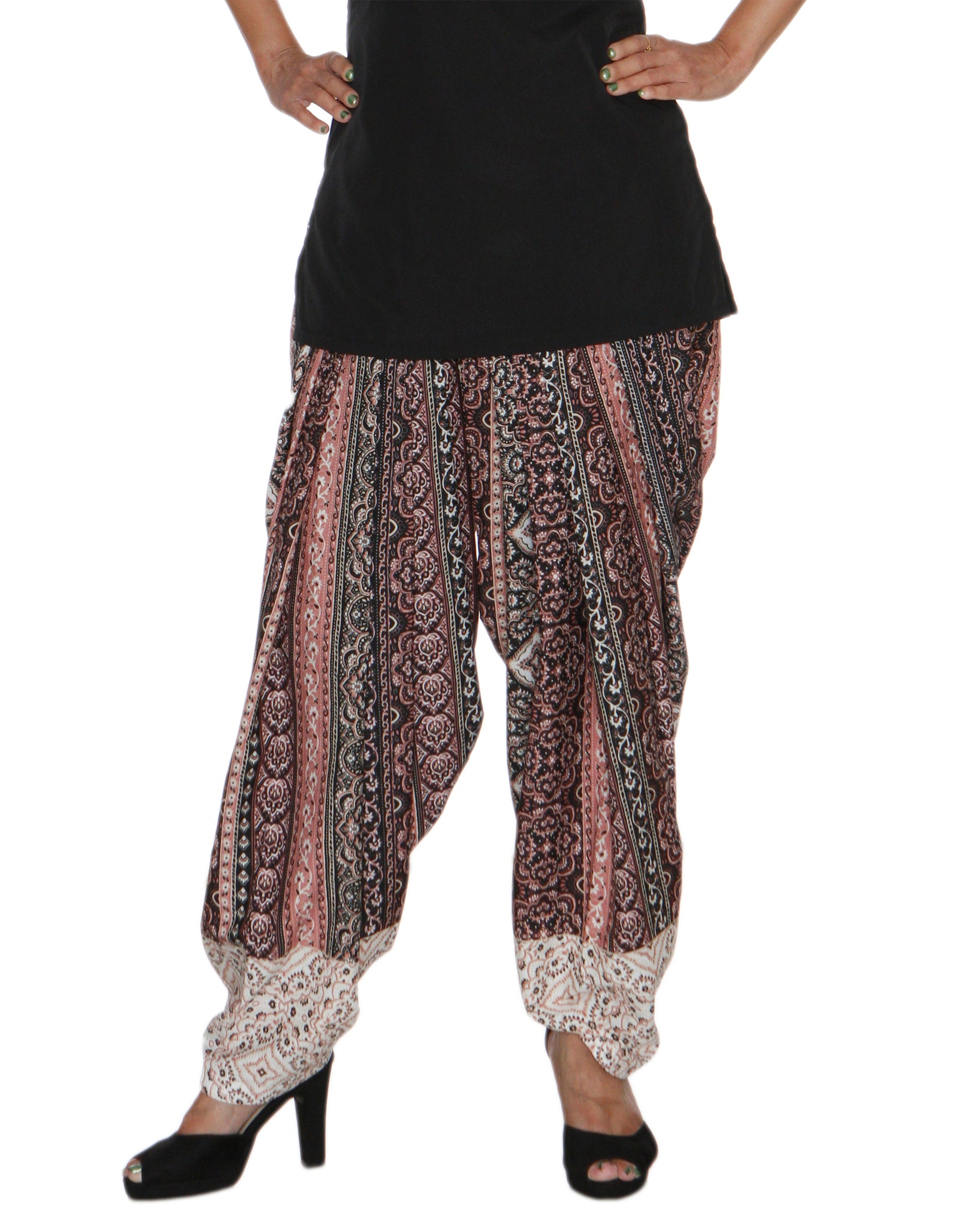 DeeVineeTi Women's Crepe Multicolor Printed FreeSize Patiala Salwar DVSR0022 Front
