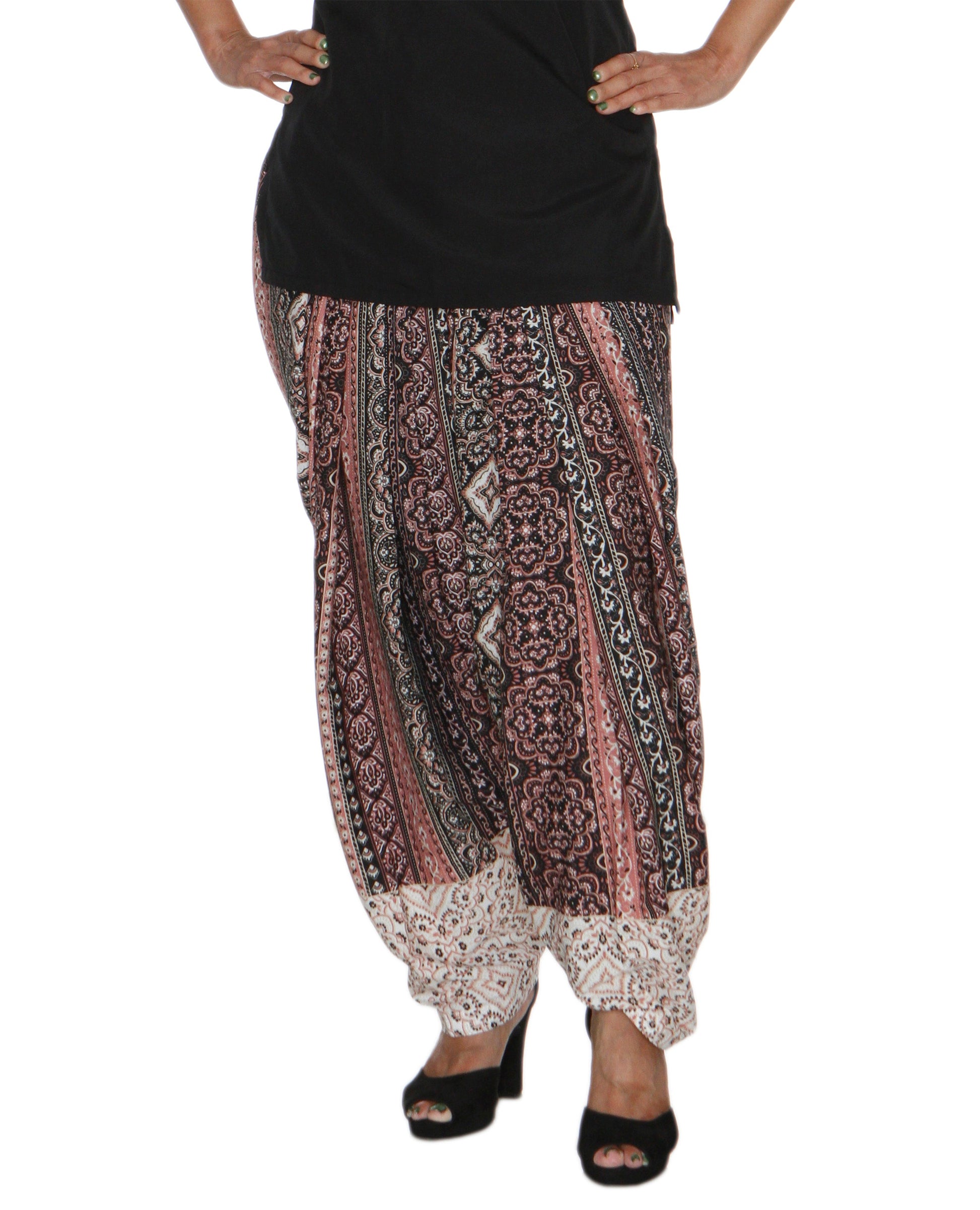 DeeVineeTi Women's Crepe Multicolor Printed FreeSize Patiala Salwar DVSR0022