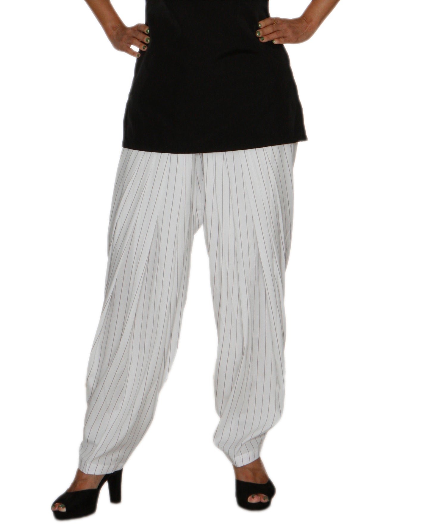 White Striped Patiala Salwar DVSR0026