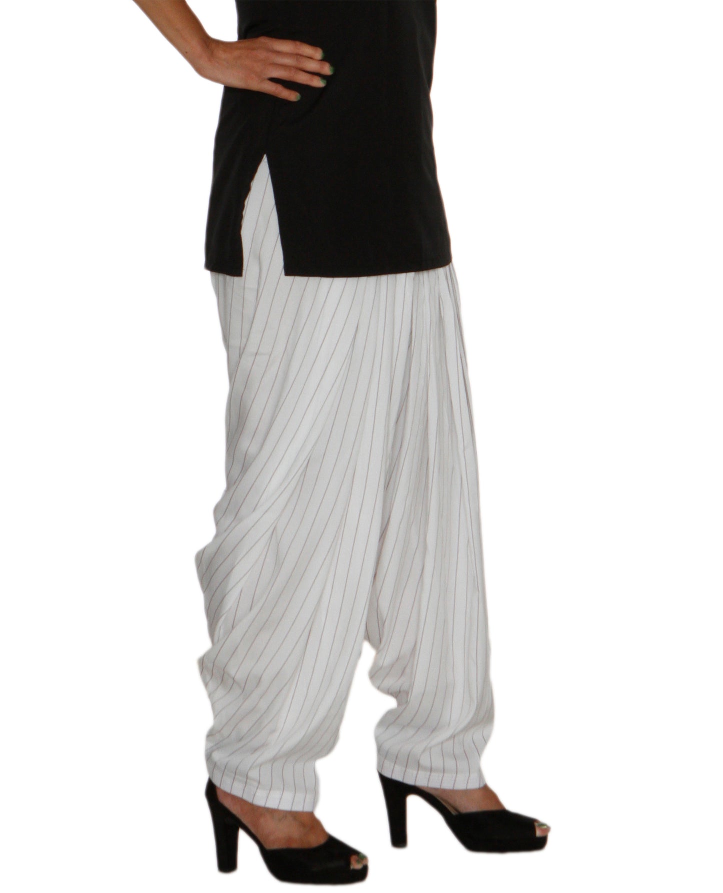 White Striped Patiala Salwar DVSR0026